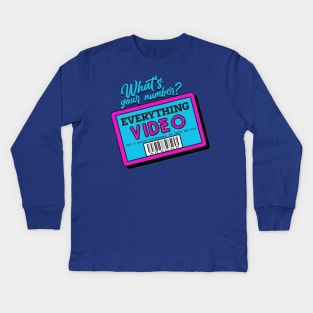 Everything Video - Limited Rental Store Collection Kids Long Sleeve T-Shirt